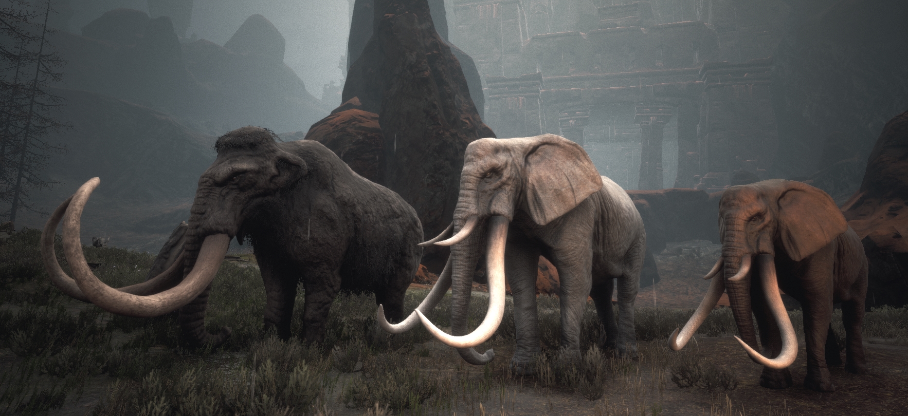 Слон против мамонта